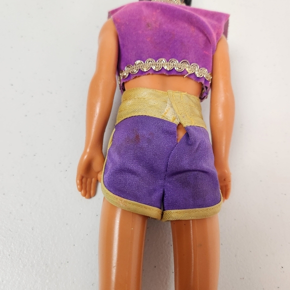 Vintage Mattel Disney Water Jewel Magic Aladdin Doll Purple Shorts 90s 1990s - Picture 7 of 9